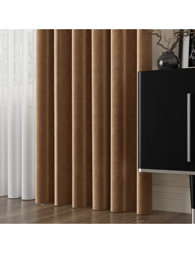 Tkanina zasłonowa Velvet 300 cm brązowy 016