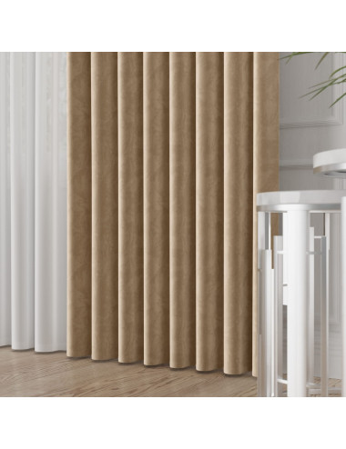Tkanina zasłonowa Velvet 300 cm ciepły beżowy 013
