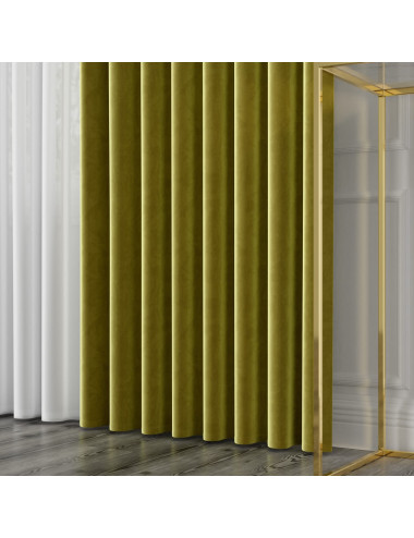 Tkanina zasłonowa Velvet 300 cm oliwkowy 090
