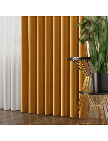 Tkanina zasłonowa Velvet 300 cm szafranowy 026