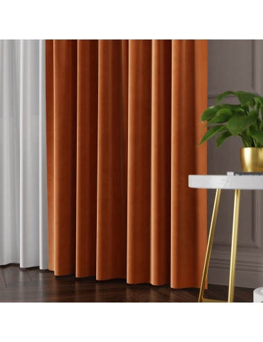 Tkanina zasłonowa Velvet 300 cm rdzawy 028