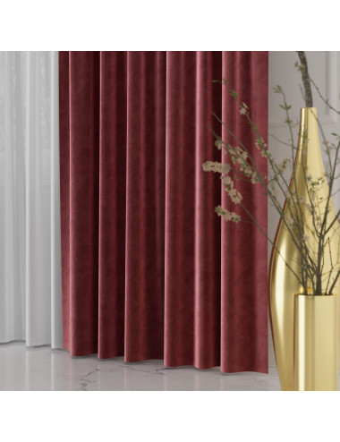 Tkanina zasłonowa Velvet 300 cm winny 046