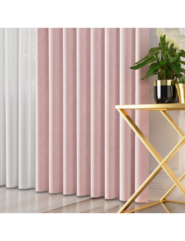 Tkanina zasłonowa Velvet 300 cm pudrowy różowy 030