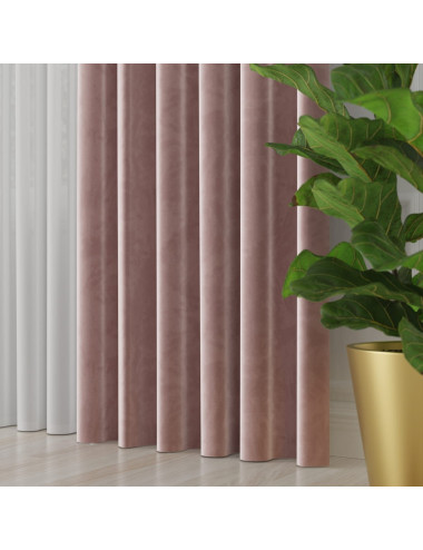 Tkanina zasłonowa Velvet 300 cm pastelowy fioletowy 035