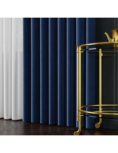 Tkanina zasłonowa Velvet 300 cm granatowy 109