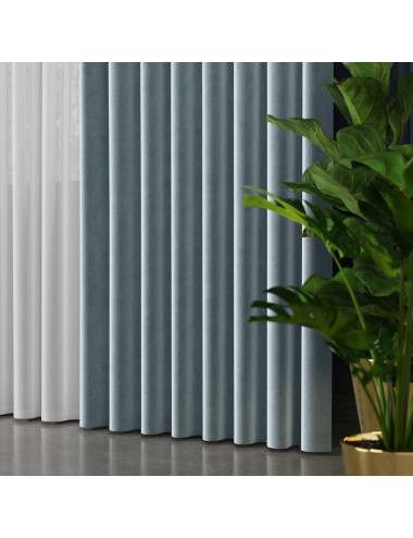 Tkanina zasłonowa Velvet 300 cm jasny niebieski 063