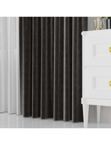 Tkanina zasłonowa Velvet 300 cm grafitowy 084