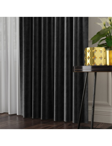 Tkanina zasłonowa Velvet 300 cm czarny 111