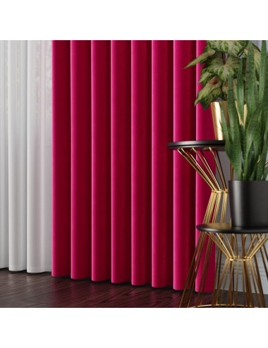 Tkanina zasłonowa Velvet 300 cm malinowy 040
