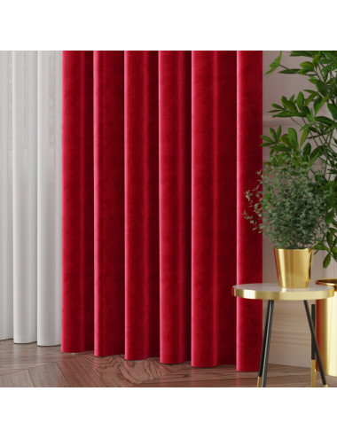 Tkanina zasłonowa Velvet 300 cm czerwony 043