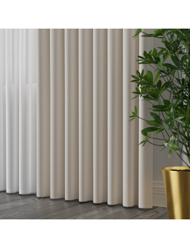 Tkanina zasłonowa Lima 300 cm jasny kremowy 002