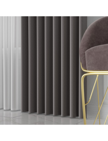 Tkanina zasłonowa Lima 300 cm chłodny brązowy 035