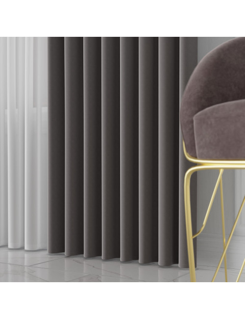 Tkanina zasłonowa Lima 300 cm chłodny brązowy 035