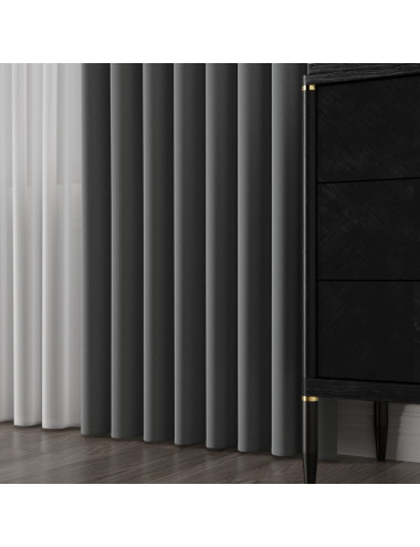 Tkanina zasłonowa Lima 300 cm ciemny szary 031