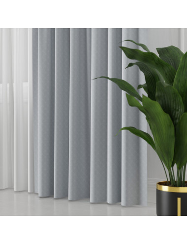 Tkanina zasłonowa Lima 300 cm niebiesko-szary 026