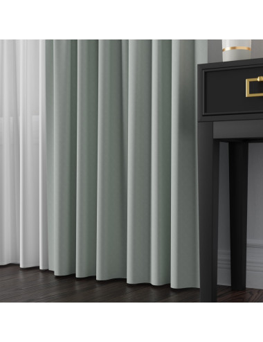 Tkanina zasłonowa Lima 300 cm pastelowy zielony 054