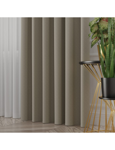 Tkanina zasłonowa Lima 300 cm szaro-brązowy 053