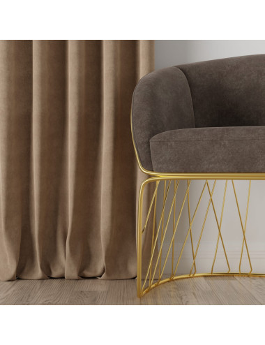 Tkanina zasłonowa Milas 290 cm ciemny kawowy 007