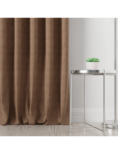 Tkanina zasłonowa Milas 290 cm ciepły brązowy 008