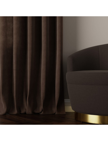 Tkanina zasłonowa Milas 290 cm ciemny brązowy 012