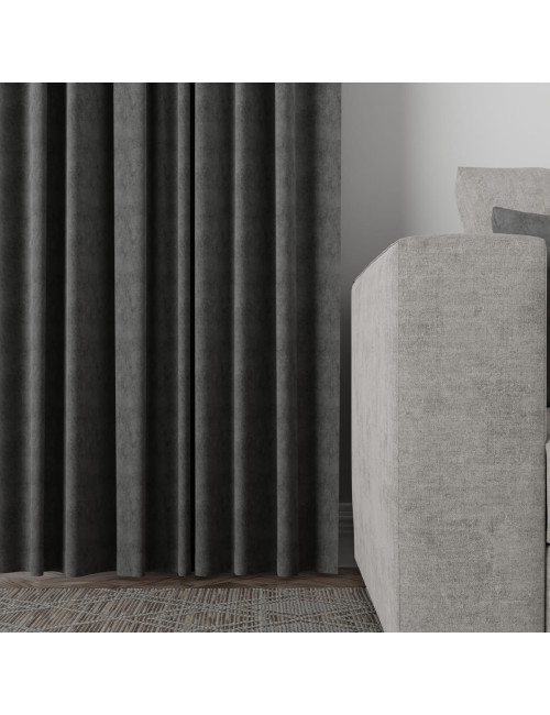 Tkanina zasłonowa Milas 290 cm ciemny szary 798