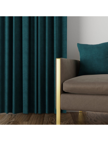 Tkanina zasłonowa Milas 290 cm ciemny turkusowy 768