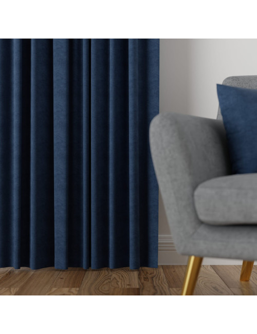 Tkanina zasłonowa Milas 290 cm ciemny niebieski 037