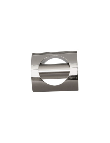 Końcówka piazza do karnisza drążkowego 25 mm srebro połysk