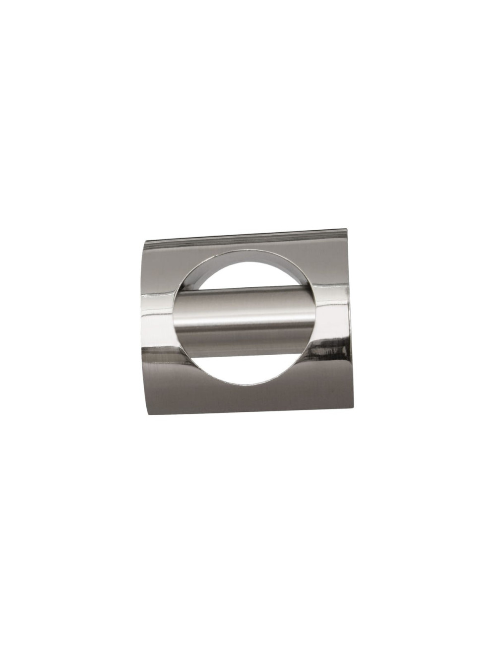 Końcówka piazza do karnisza drążkowego 25 mm srebro połysk