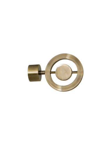 Końcówka popolo do karnisza rurkowego 19 mm mosiądz