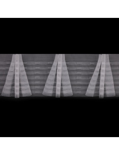 Taśma flex do firan i zasłon szerokość 100 mm, szerokość 10 cm, marszczenie 1:2