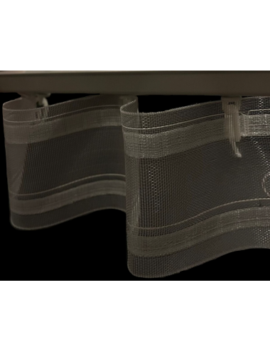 Taśma fala do firan i zasłon szerokość 75 mm, szerokość 7.5 cm, taśma WAVE biała - drugi gatunek - 4