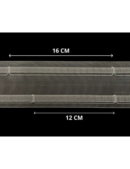 Taśma fala do firan i zasłon szerokość 75 mm, szerokość 7.5 cm, taśma WAVE biała elastyczna