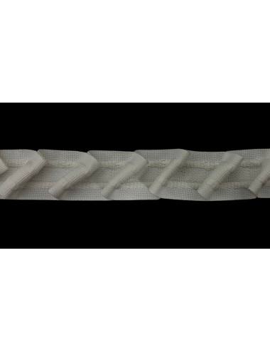 Taśma marszcząca do firan i zasłon skos lewy szerokość 25 mm marszczenie 1:2