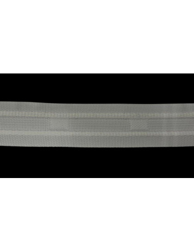 Taśma marszcząca do firan i zasłon skos prawy szerokość 25 mm marszczenie 1:2