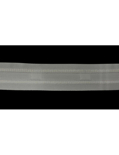 Taśma marszcząca do firan i zasłon skos prawy szerokość 25 mm marszczenie 1:2