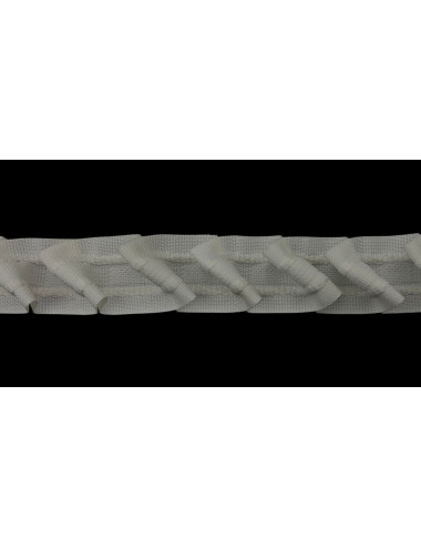 Taśma marszcząca do firan i zasłon skos prawy szerokość 25 mm marszczenie 1:2