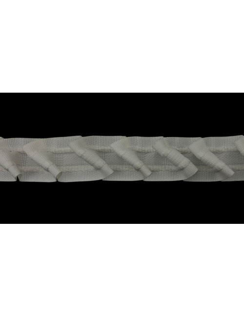 Taśma marszcząca do firan i zasłon skos prawy szerokość 25 mm marszczenie 1:2