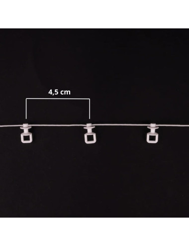 Ślizg na sznurku UNI fala 4,5 cm biały