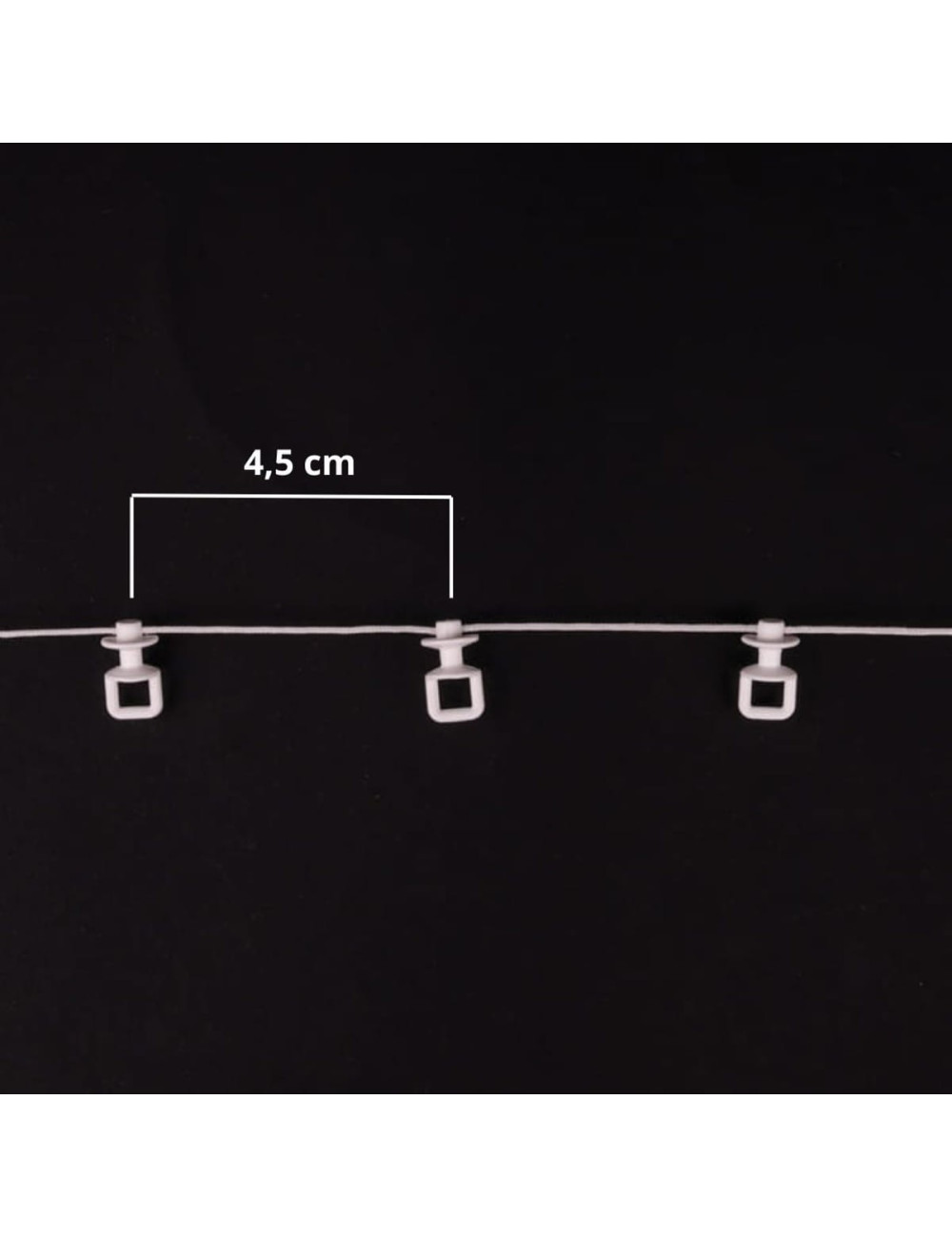 Ślizg na sznurku UNI fala 4,5 cm biały