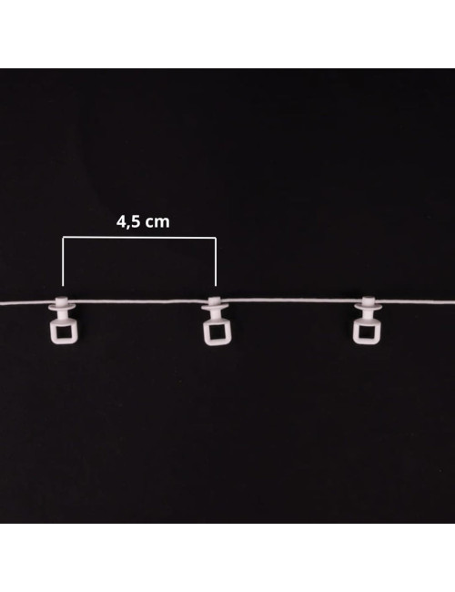 Ślizg na sznurku UNI fala 4,5 cm biały