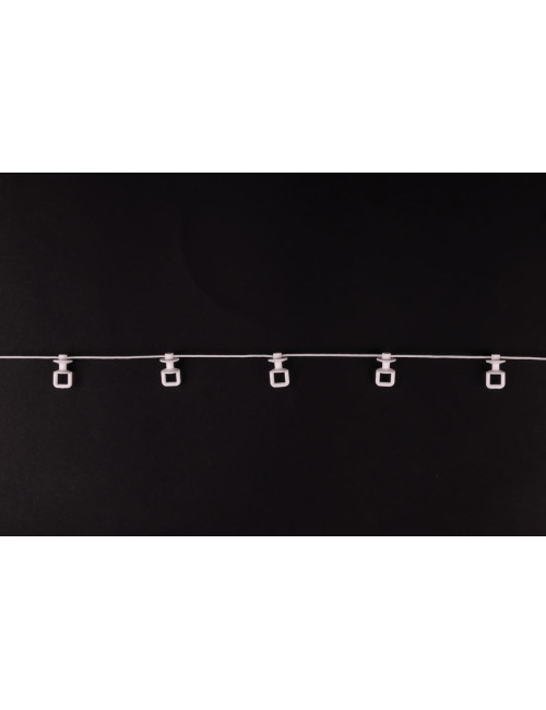 Ślizg na sznurku UNI fala 4,5 cm biały