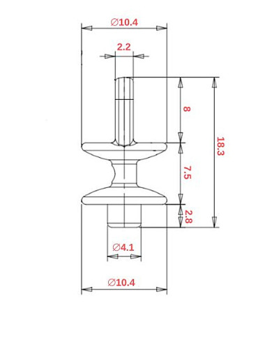 Ślizg na sznurku UNI fala 4,5 cm biały - 5