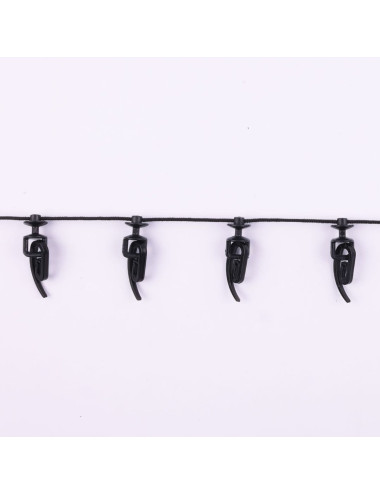 Ślizg na sznurku UNI fala 4,5 cm czarny