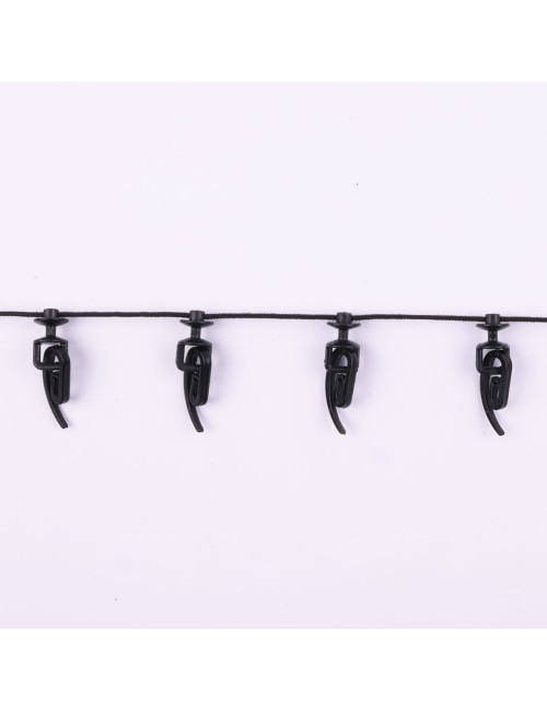 Ślizg na sznurku UNI fala 4,5 cm czarny