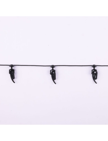 Ślizg na sznurku UNI fala 8 cm czarny