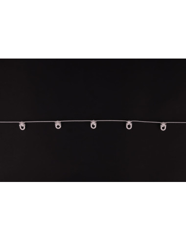 Ślizg na sznurku SLIM obrotowy fala 6 cm biały talerzyk 10 mm