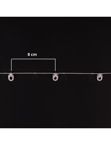 Ślizg na sznurku SLIM obrotowy fala 8 cm biały talerzyk 10 mm