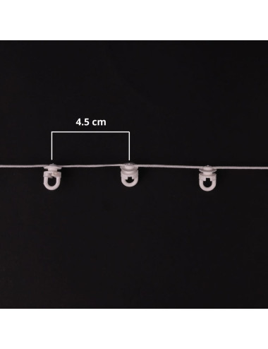 Ślizg na sznurku SLIM obrotowy fala 4,5 cm biały talerzyk 10 mm