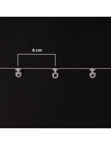 Ślizg na sznurku UNI obrotowy fala 6 cm biały